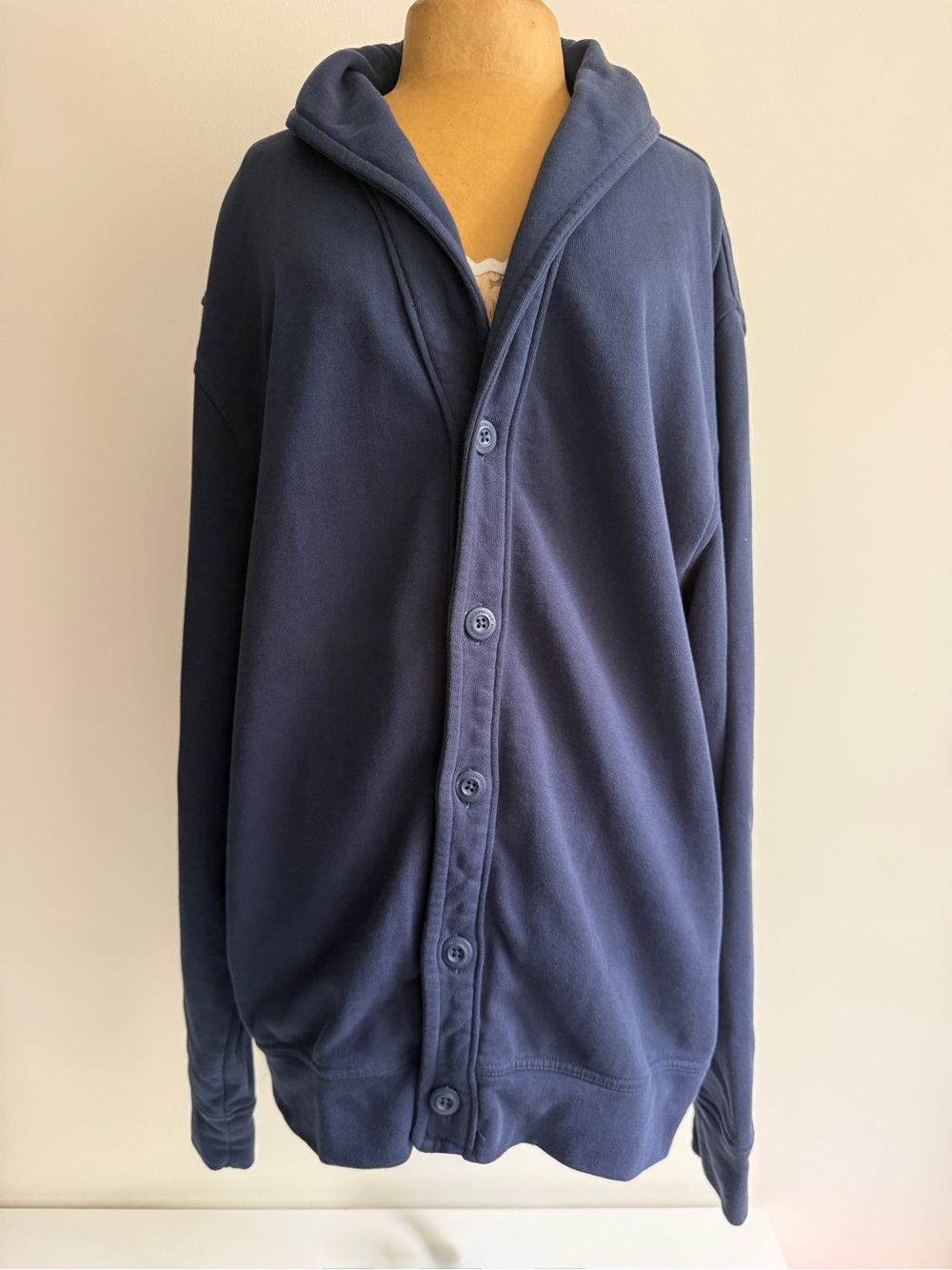 Southern Tide Dark Blue shawl collar Button Down Cardigan Men’s size L
